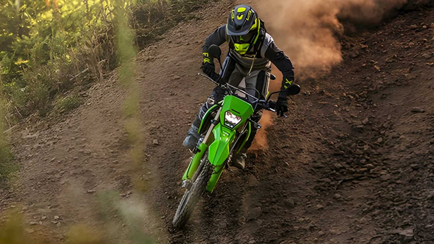 2026 Kawasaki KLX300 off-road hard ariel view