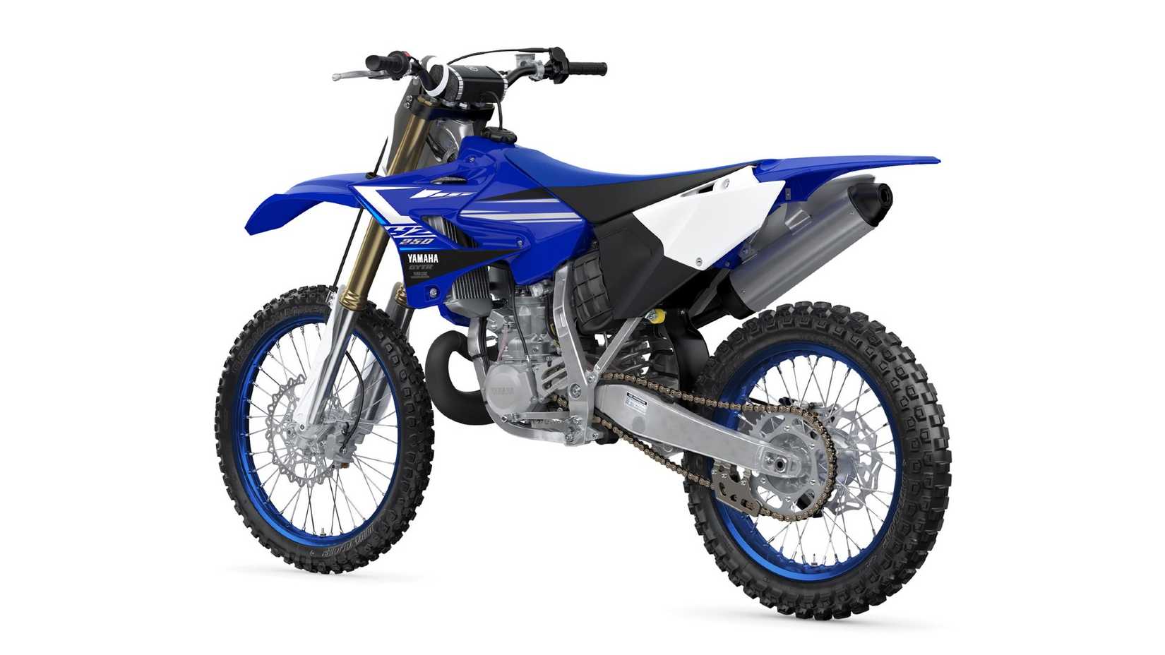 Foto de estúdio azul 2020 Yamaha YZ250