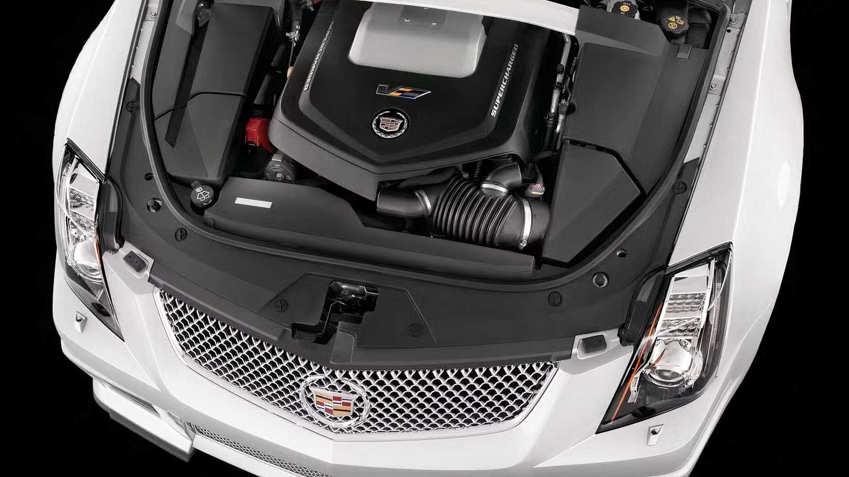 Overhead shot of a Cadillac CTS-V Engine