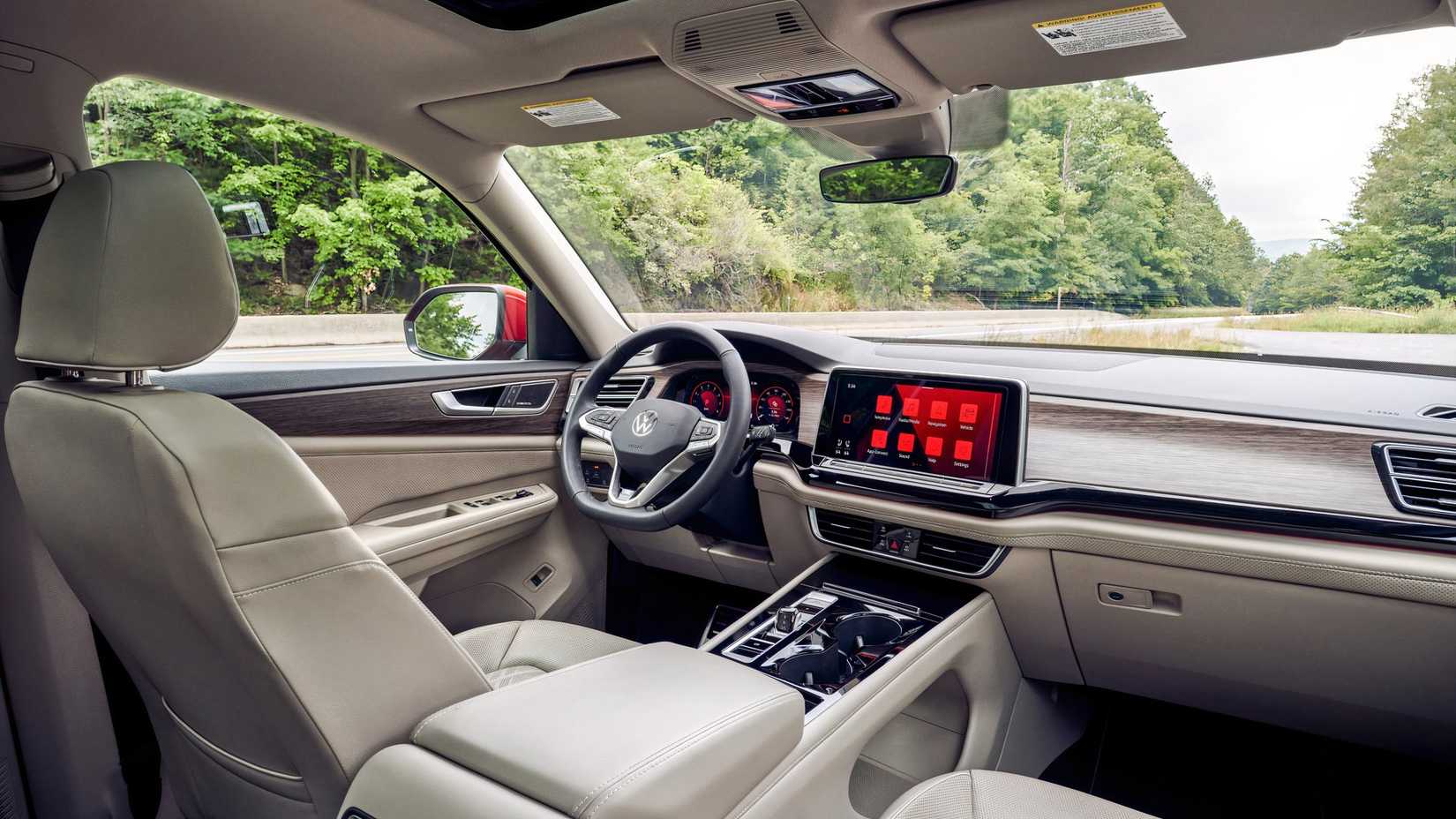 2026 Volkswagen Atlas interior shot showing front cabin