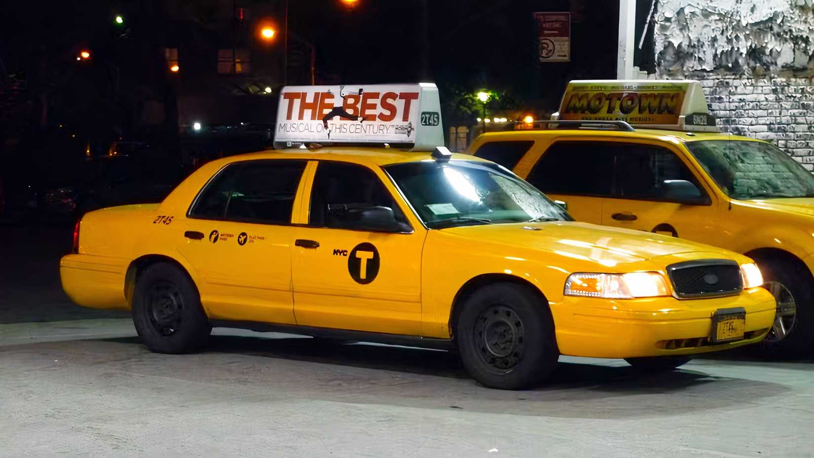 Side shot of a Ford Crown Victoria NYC Taxi