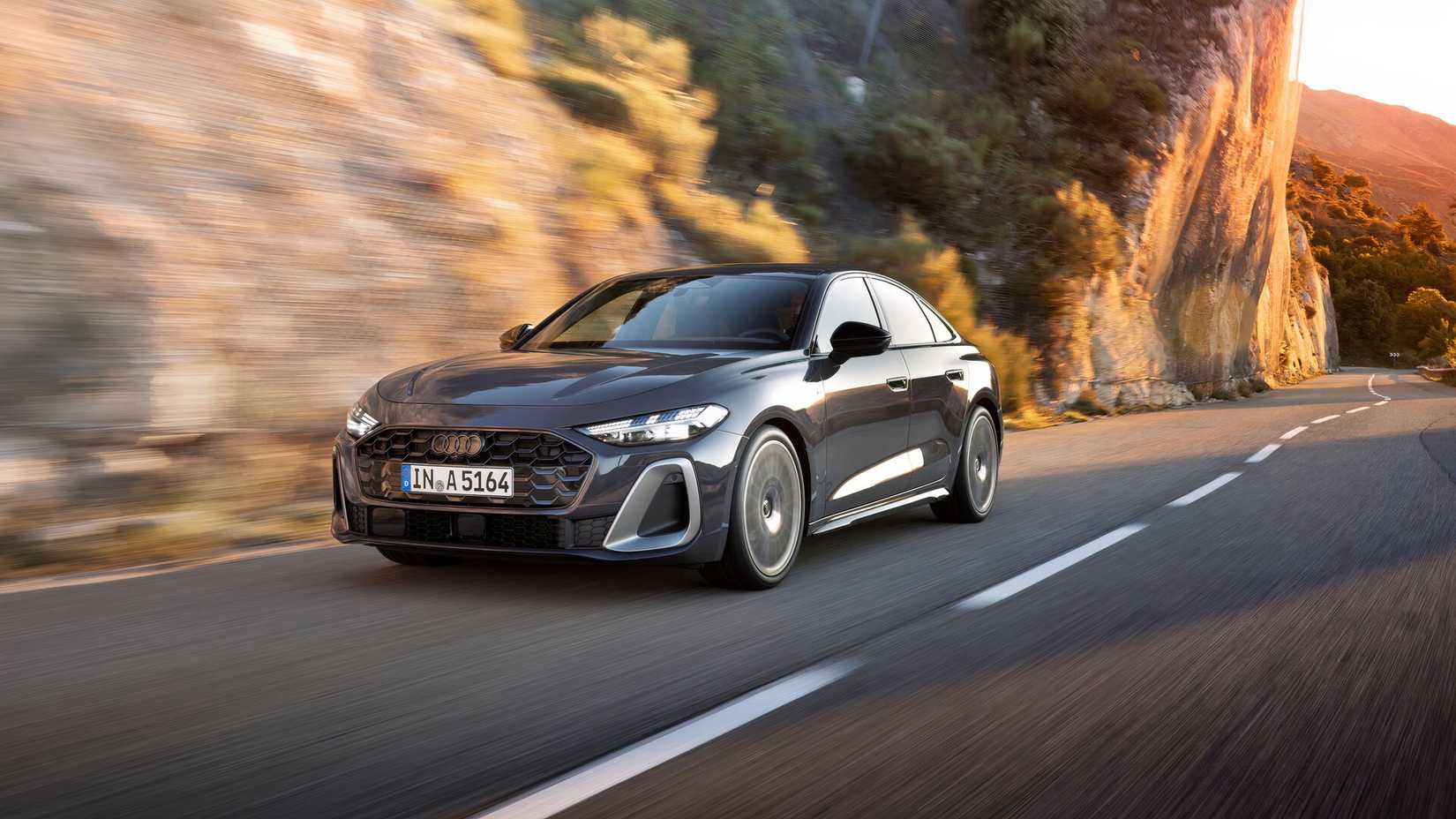 2026 Audi A5 front 3/4 action