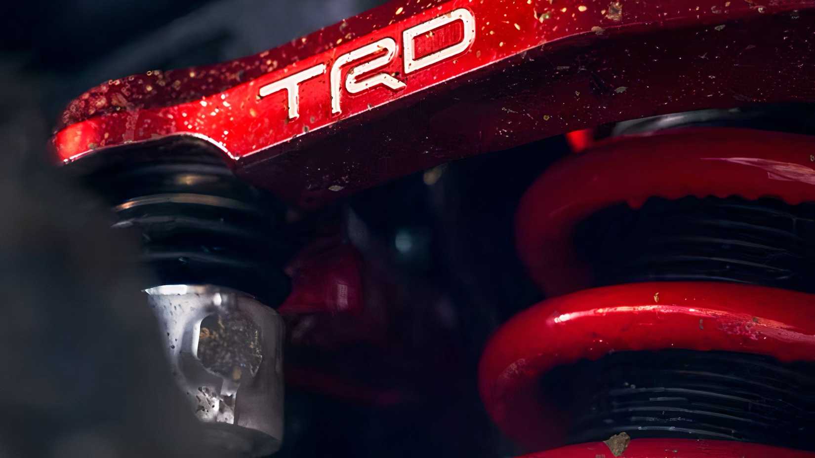 Close-up shot of 2026 Toyota 4Runner TRD suspension