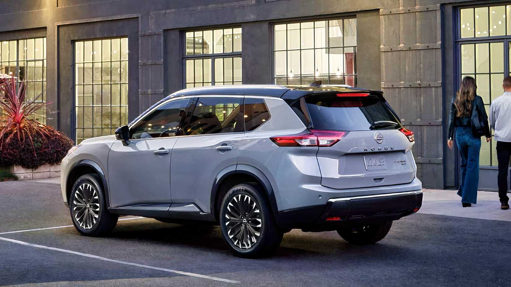 2026 Nissan Rogue rear 3/4 parked in lot