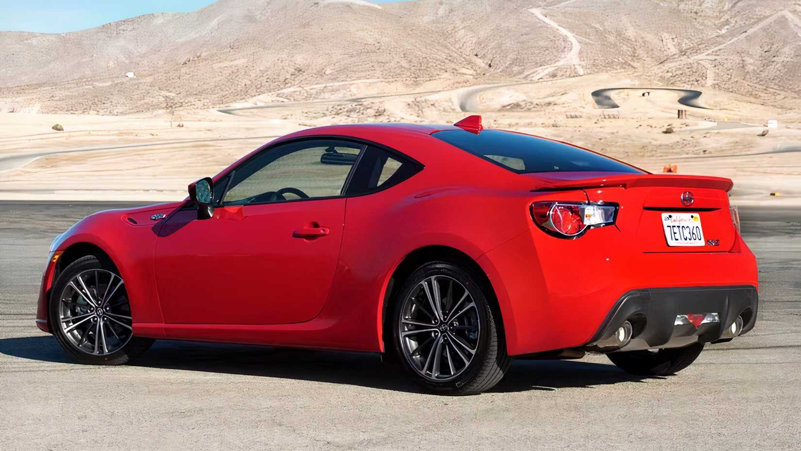 Rear 3/4 shot of 2016 Scion FR-S parked on the road