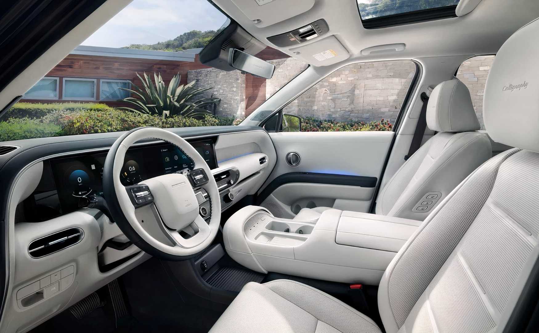 Shot of the 2026 Hyundai Palisade interior showing the front cabin