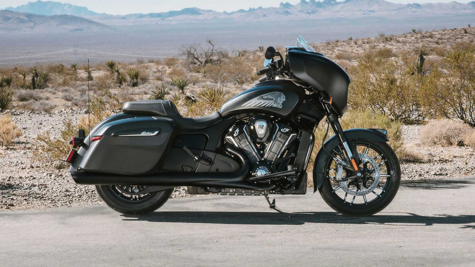 2026 Indian Chieftain Powerplus in matte black side profile view