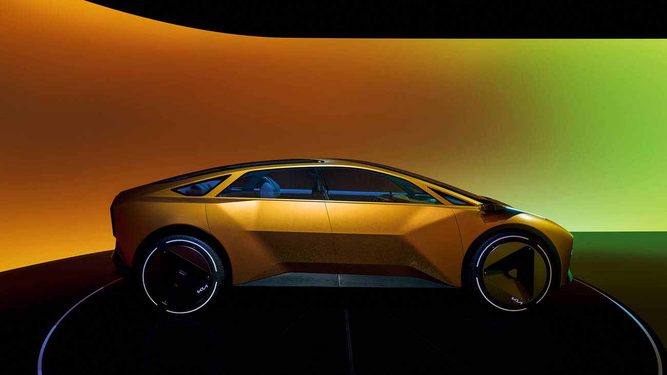 Imagem estática do perfil lateral do Kia Vision Meta Turismo Concept