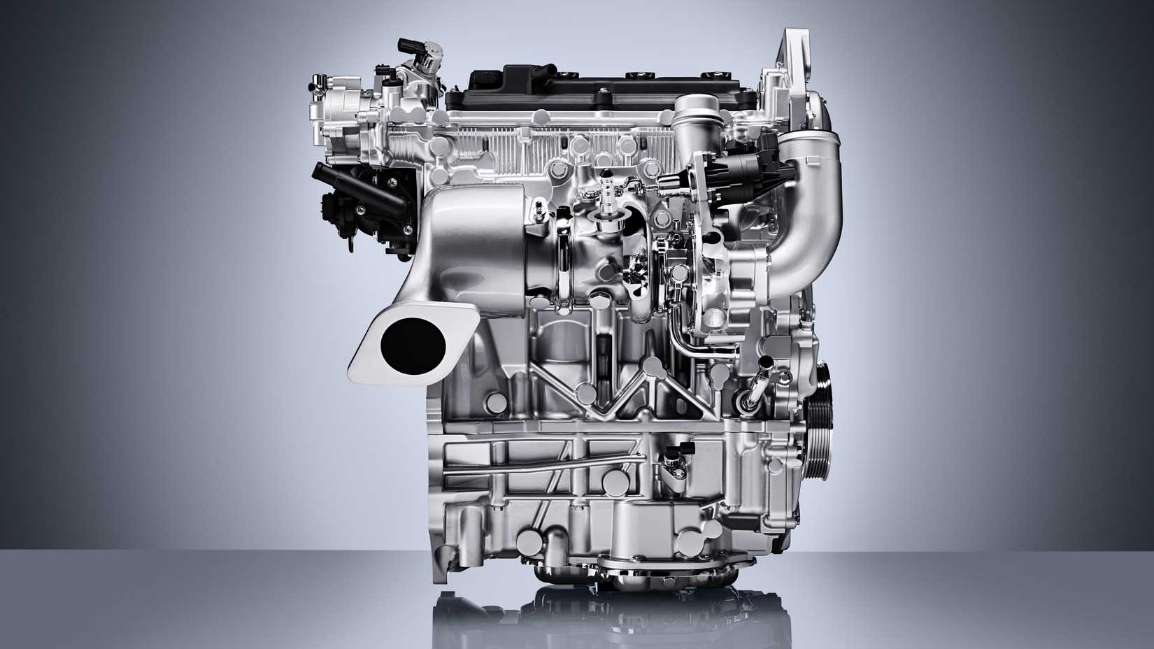 A studio image of the Nissan VC-Turbo engine