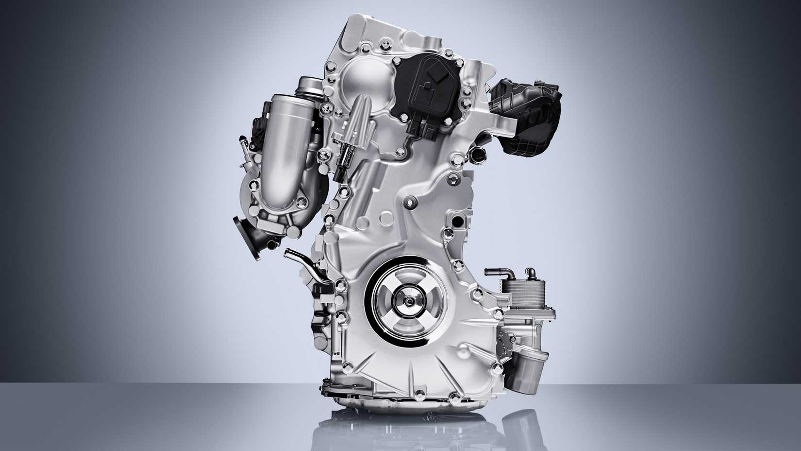A studio image of the Nissan VC-Turbo engine