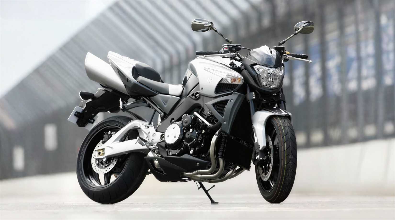 2008 Suzuki B King parked on a racetrack front third quarter view