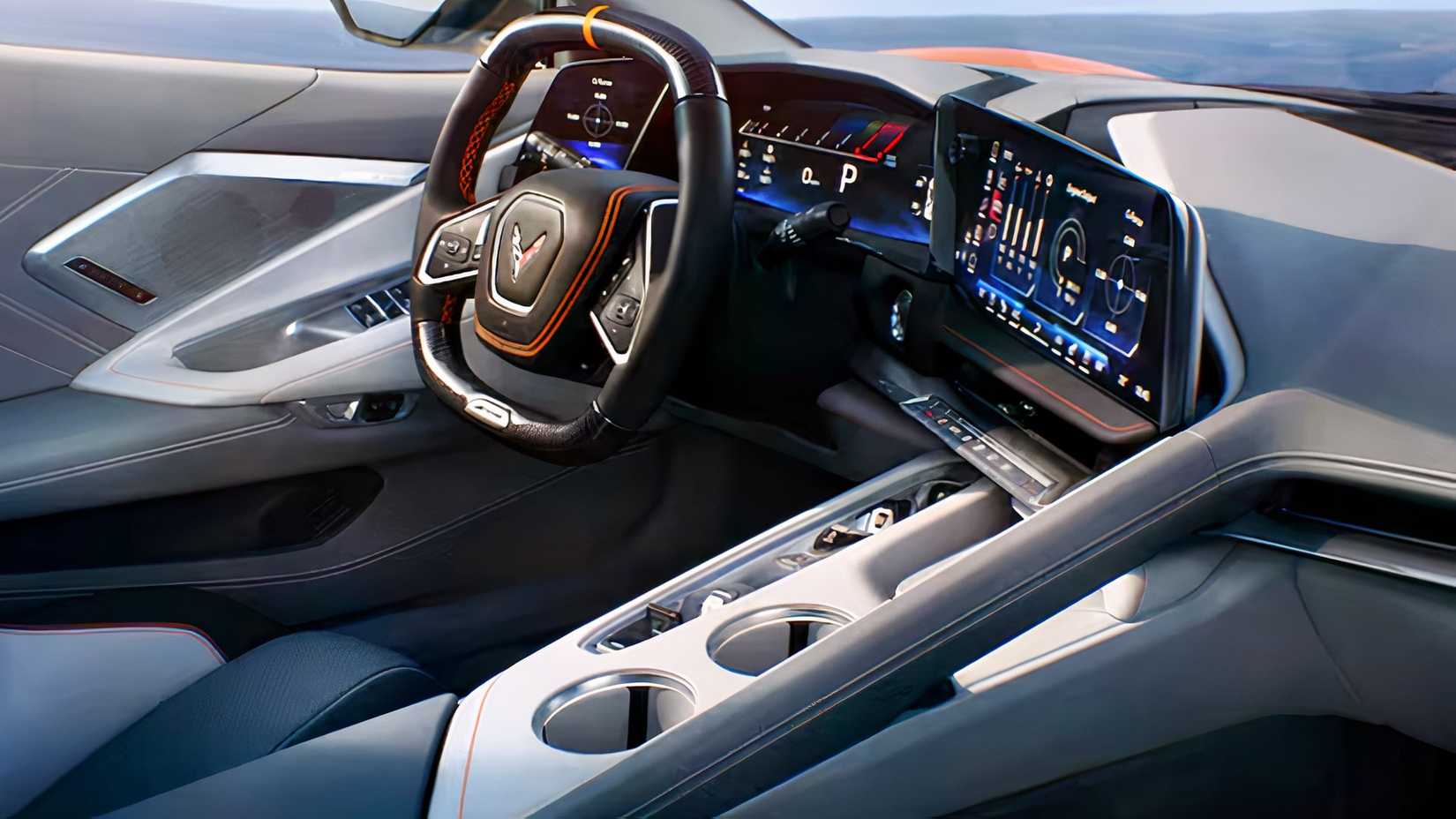 Interior shot of a 2026 Chevrolet Corvette Stingray showing driver's side cabin