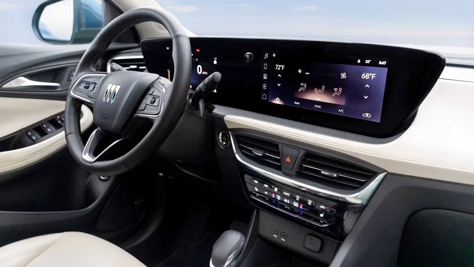 Interior shot of a 2026 Buick Encore GX showing dash
