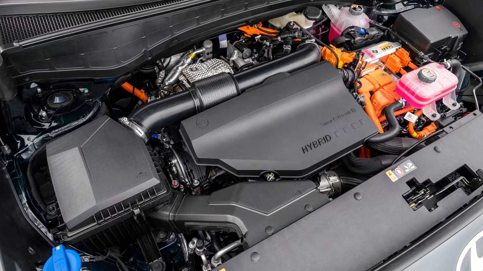 Close de um Hyundai Palisade Engine Bay 2026