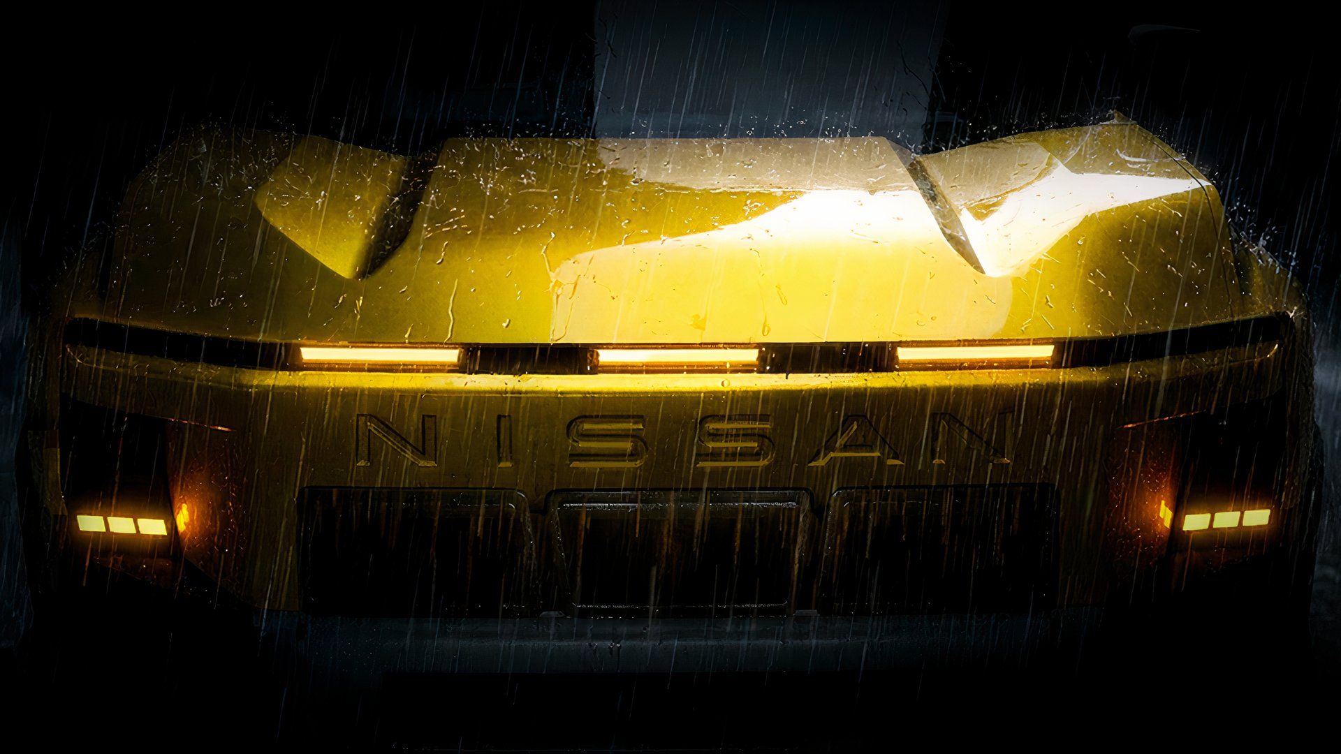 Grande plano frontal do teaser do Nissan Xterra