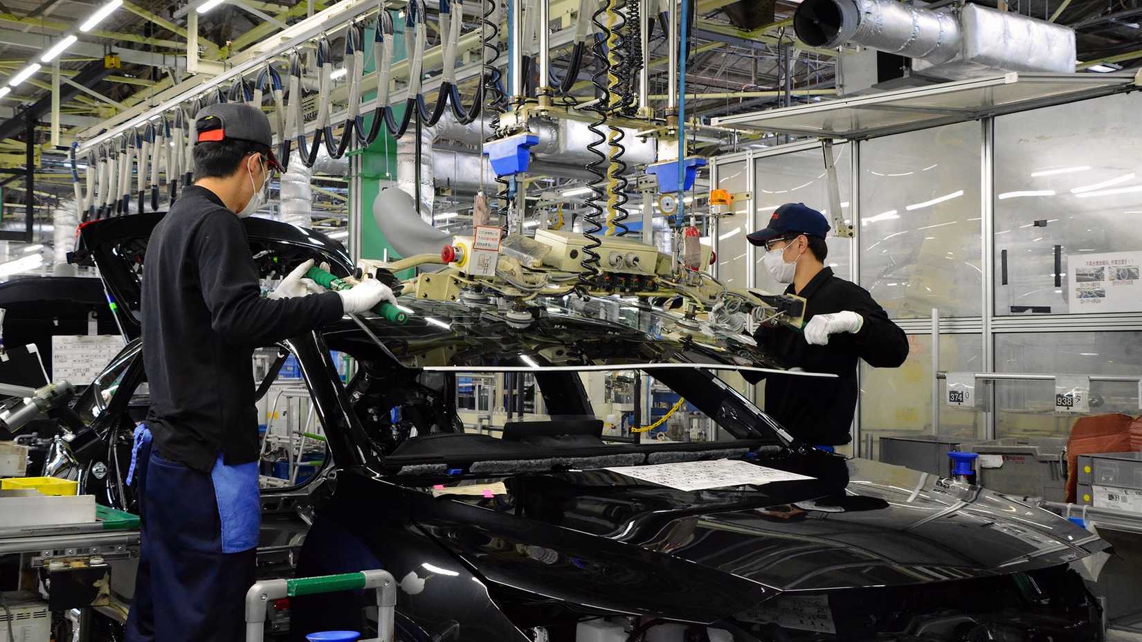 A view from inside Toyota assembly plant in Japan's Takaoka