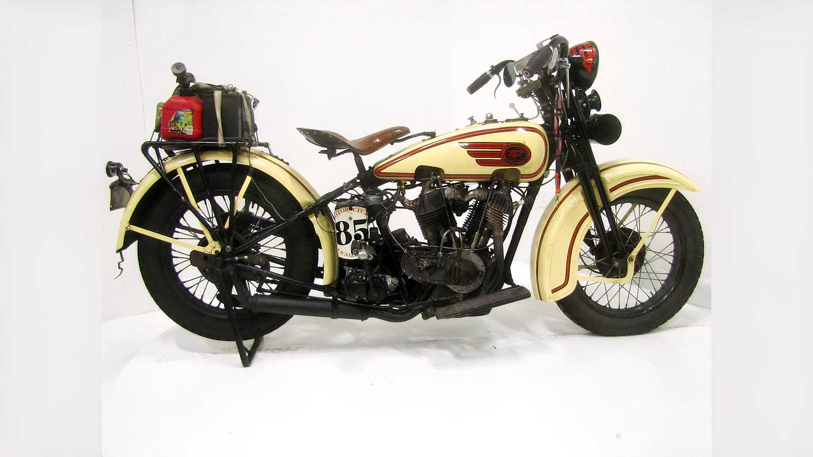 Harley-Davidson modelo JD 1928 fotografado no National Motorcycle Museum