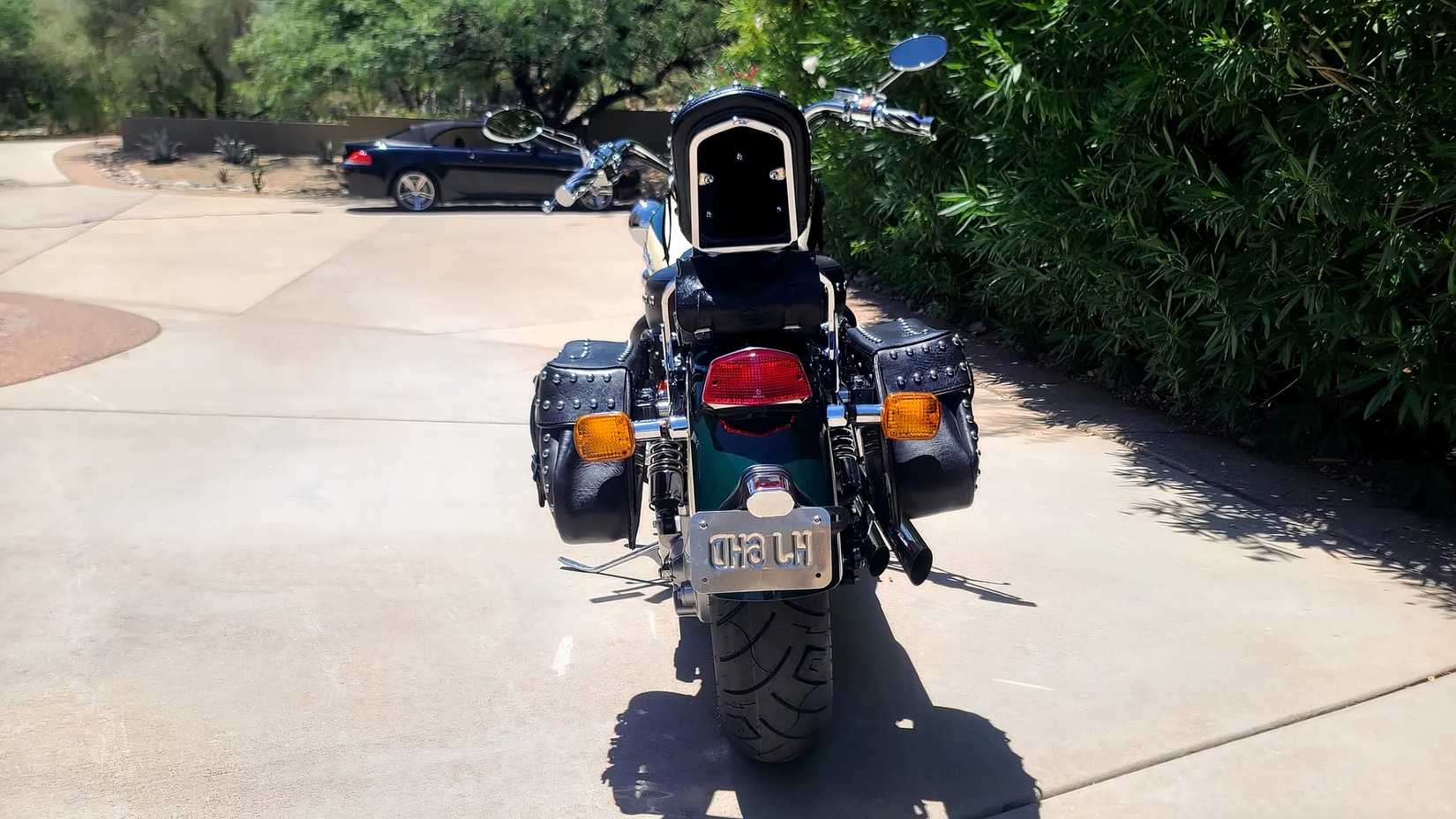 1998 Honda Shadow ACE 1100 rear shot in a driveway
