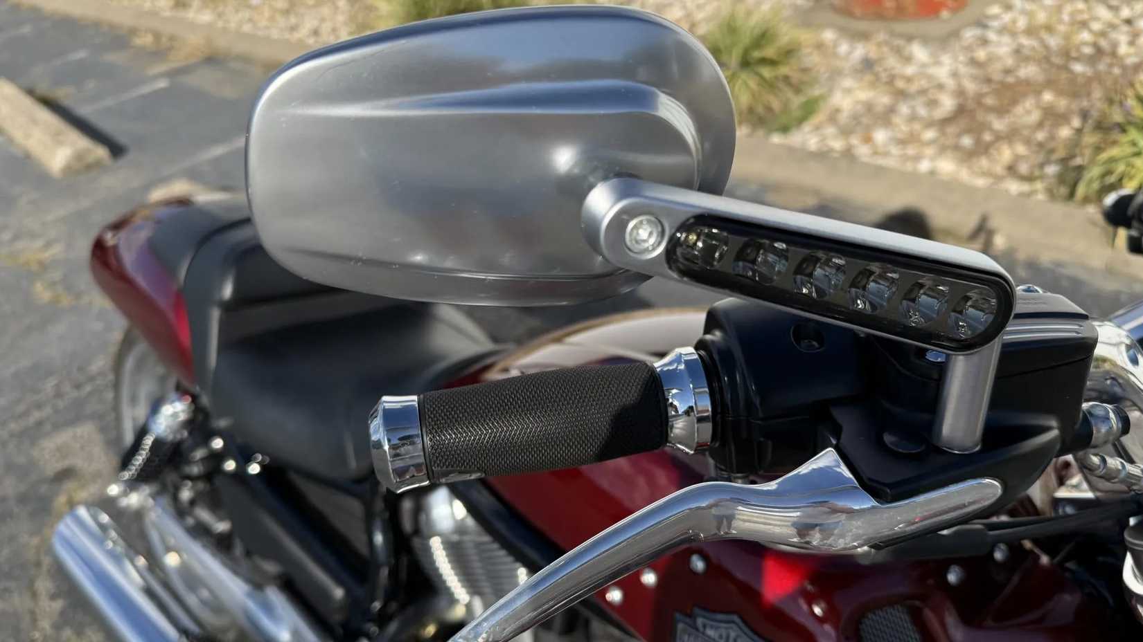 Closeup do sinal de mudança muscular V-Rod da Harley-Davidson 2009