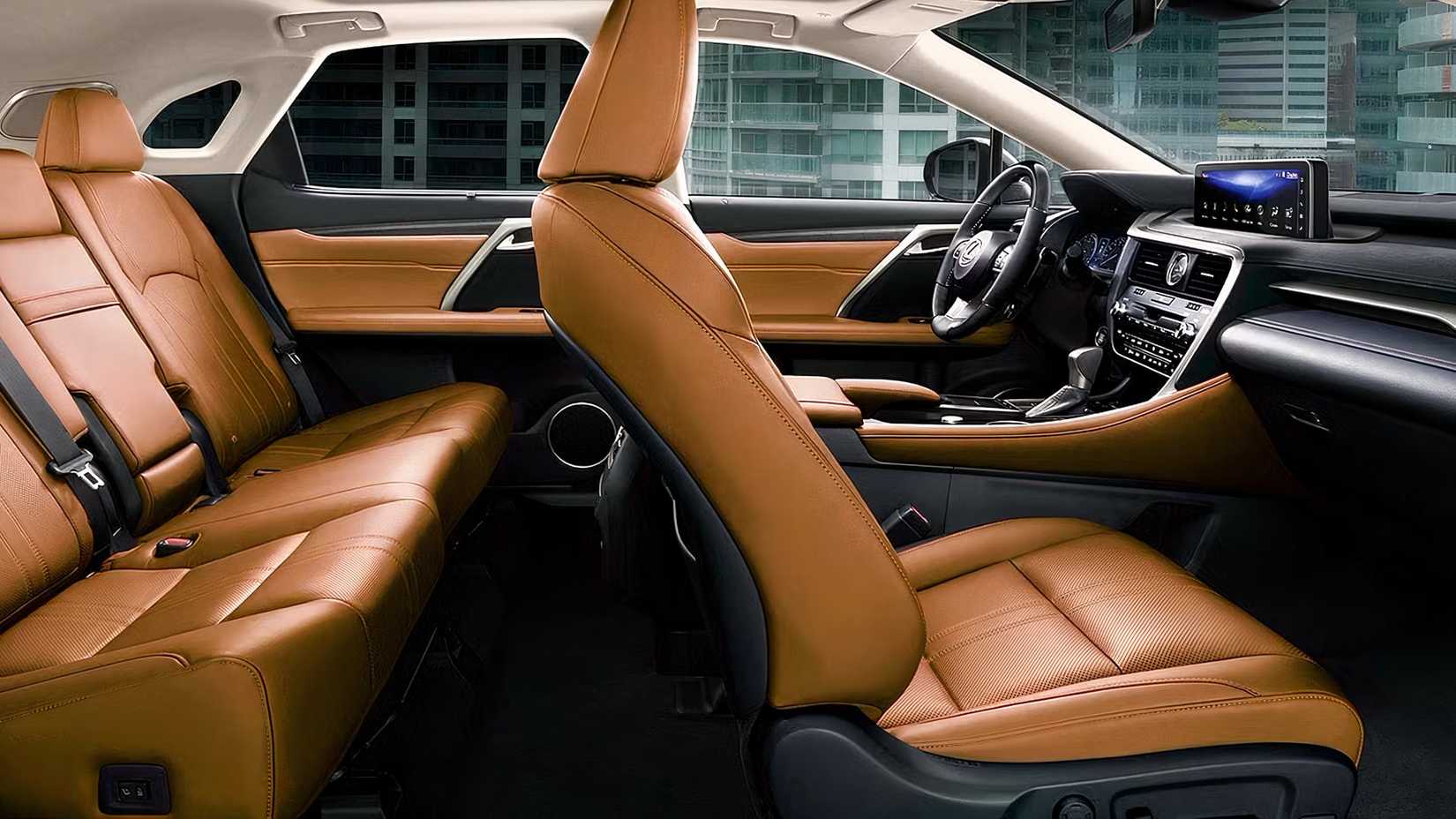 2022 Lexus RX 350 Cabin Cutaway mostrando o layout dos assentos