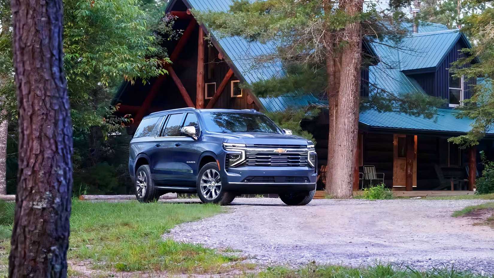 2026 Cherolet Suburban Parked By A House