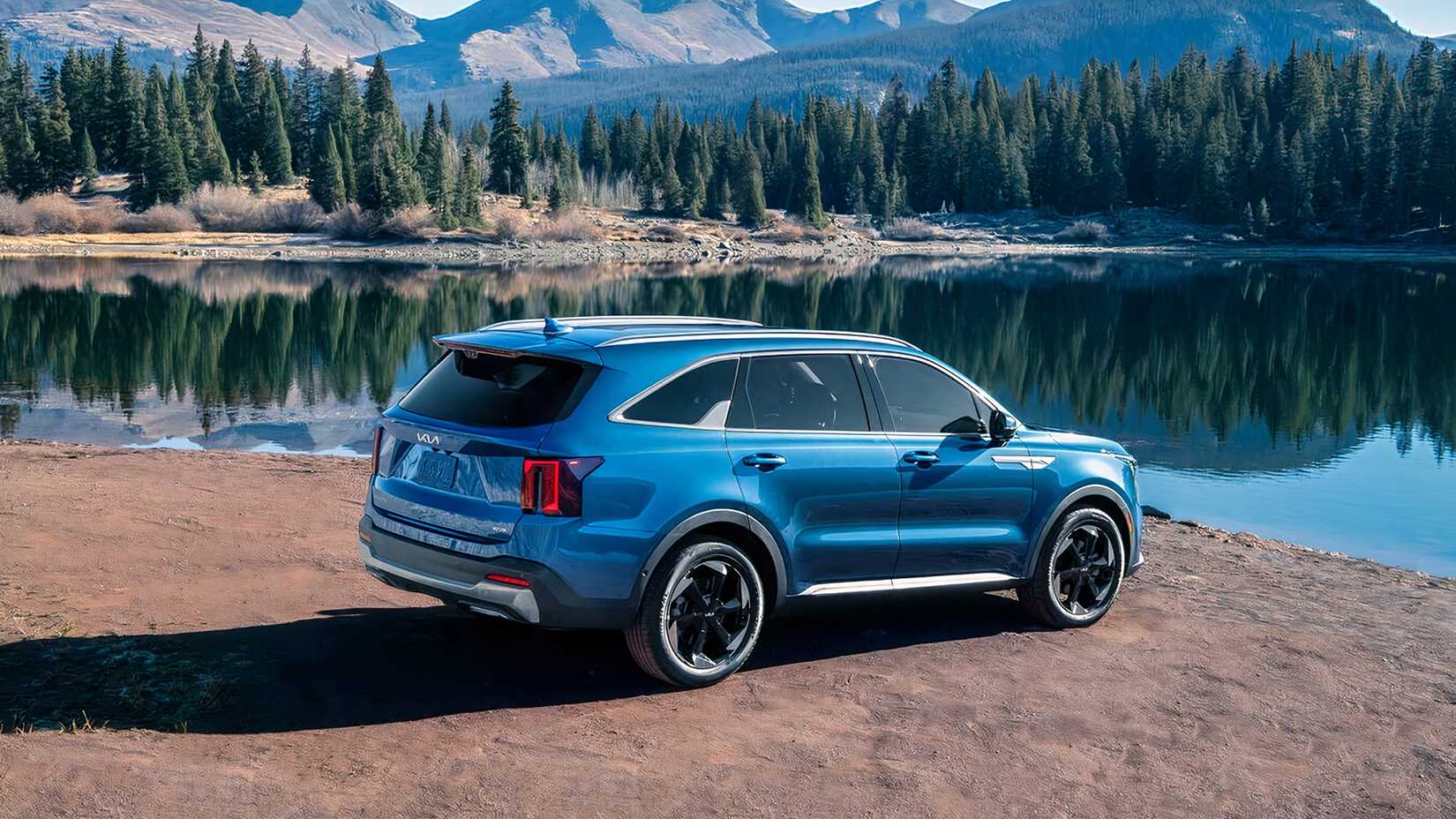 2026 Kia Sorento side shot parked by water