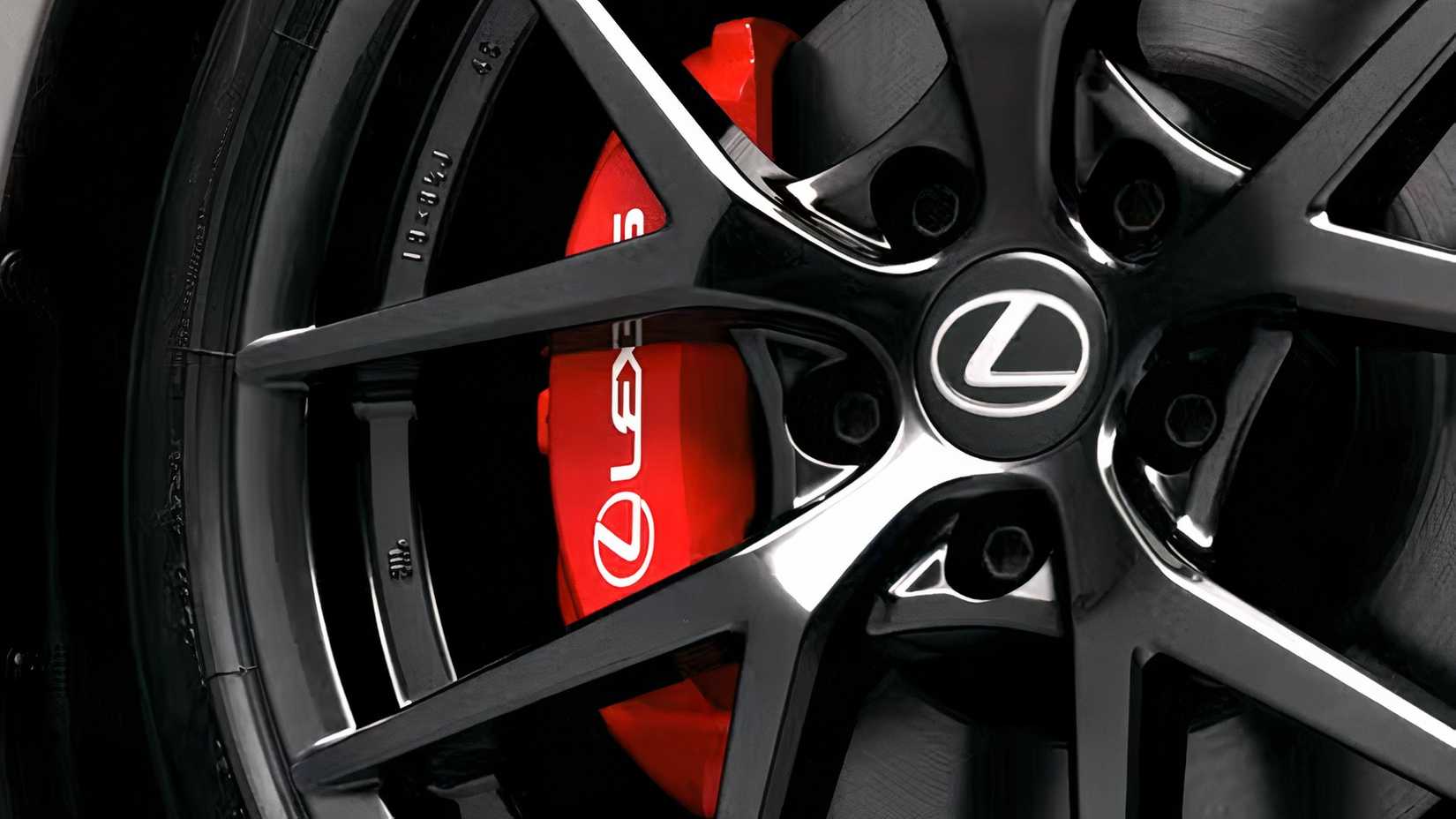 Pinças de freio vermelhas Lexus IS F Sport 2026