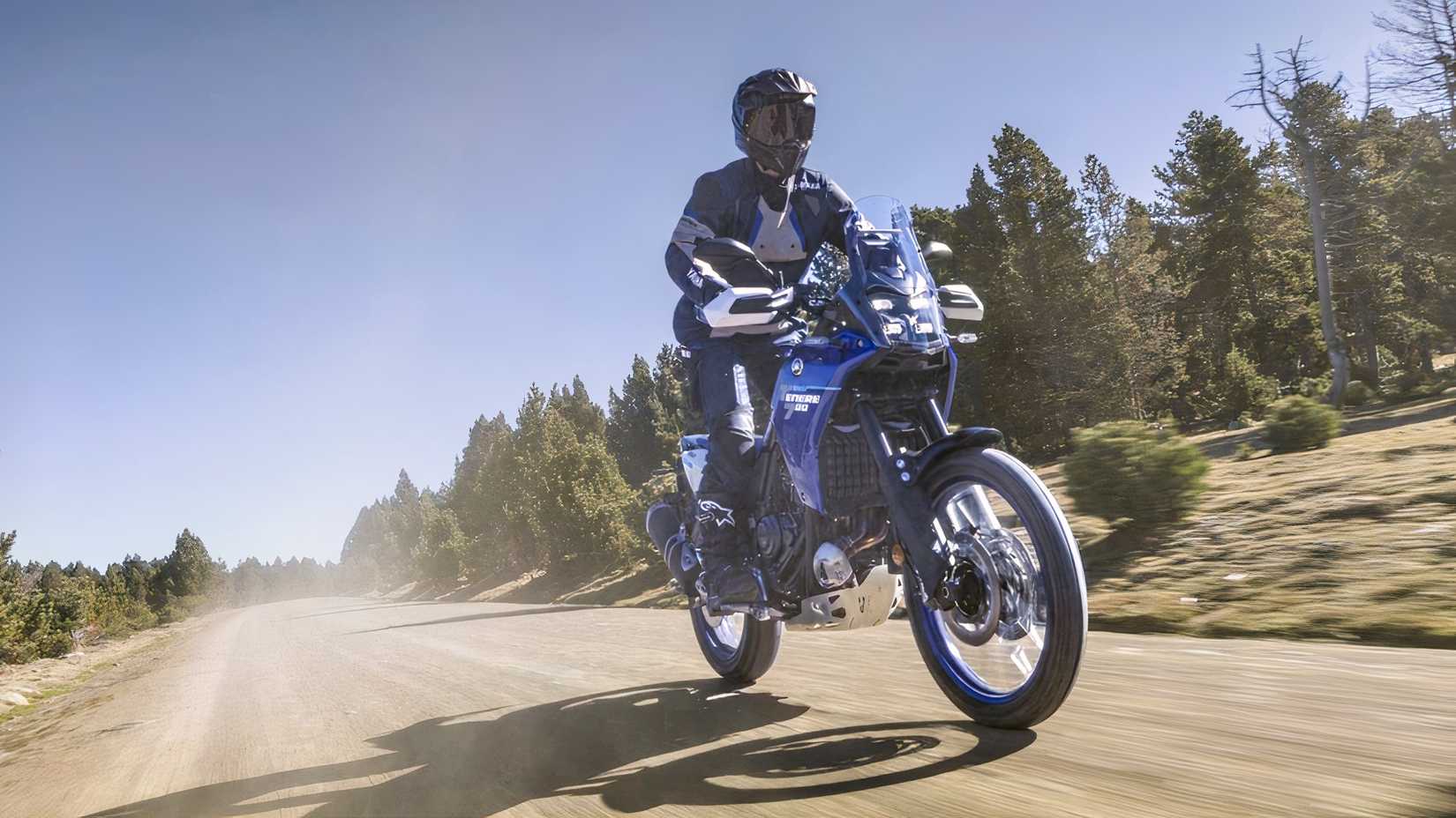 Rider aboard the Yamaha Ténéré 700 navigating off-road terrain