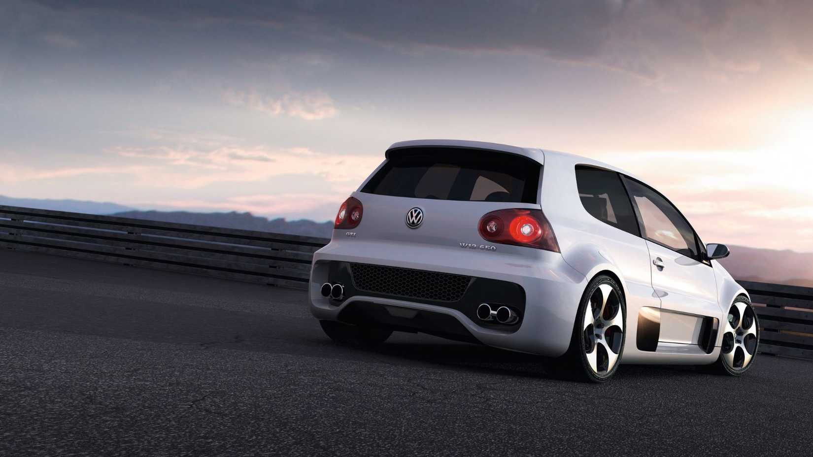 2007 VW Golf GTI W12-650 traseiro 3/4 ângulo estacionado na pista