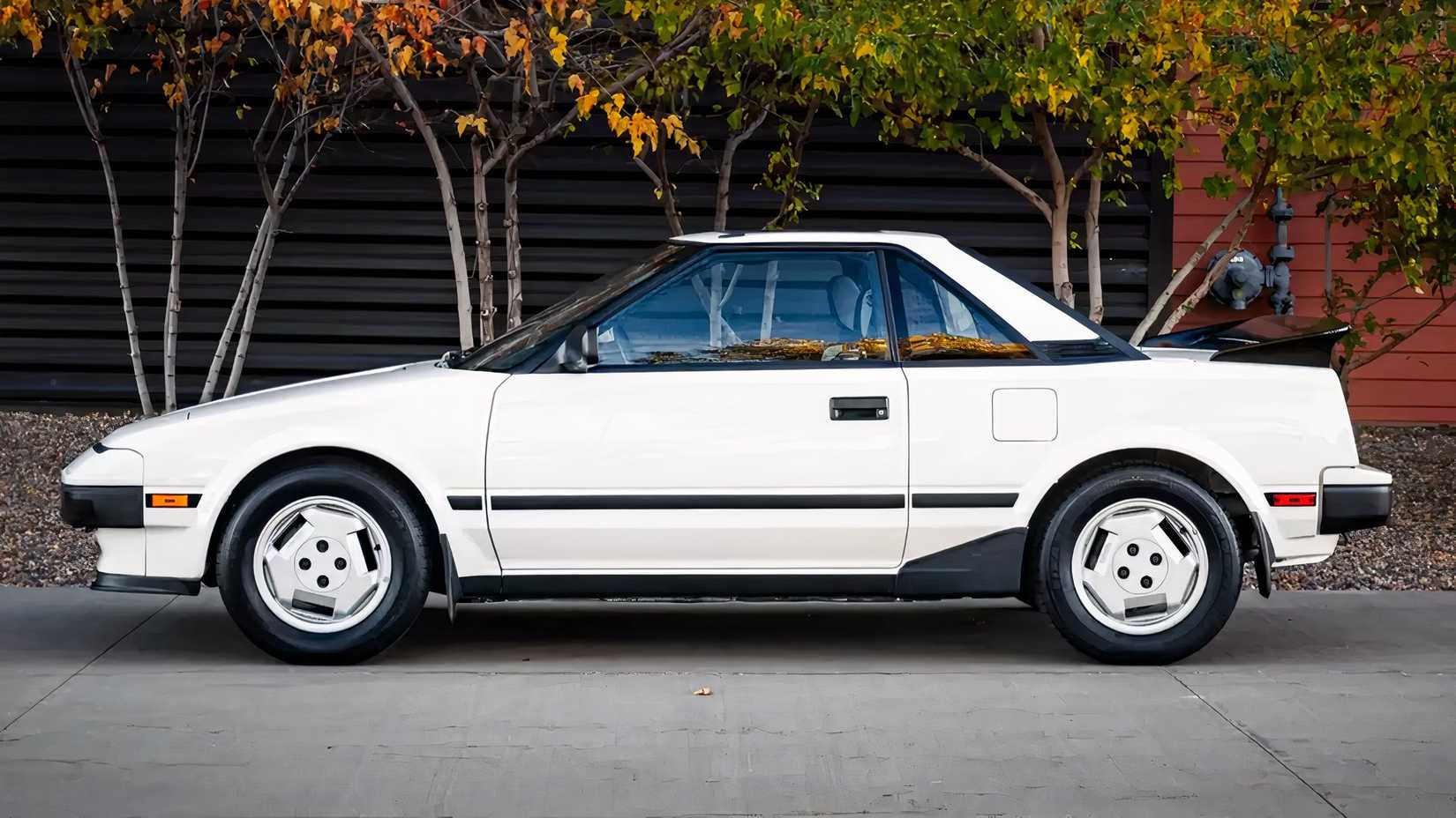 1985 Toyota MR2 In White AW11 Side Shot