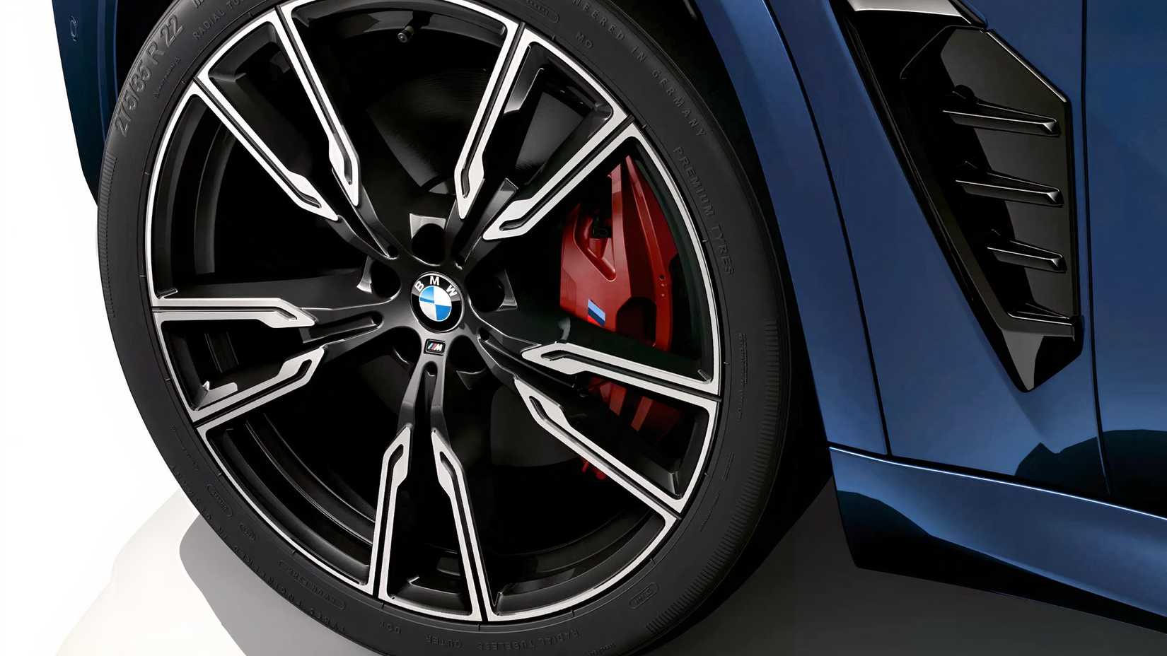 Close-up shot of 2026 BMW X5 M wheel