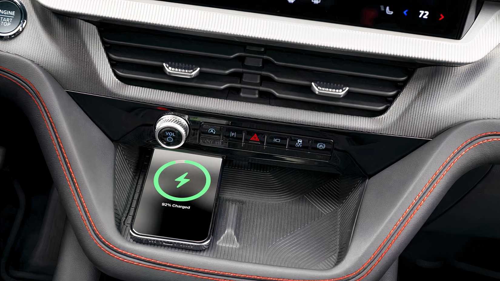 2026 Ford Explorer ST interior showing wireless charging