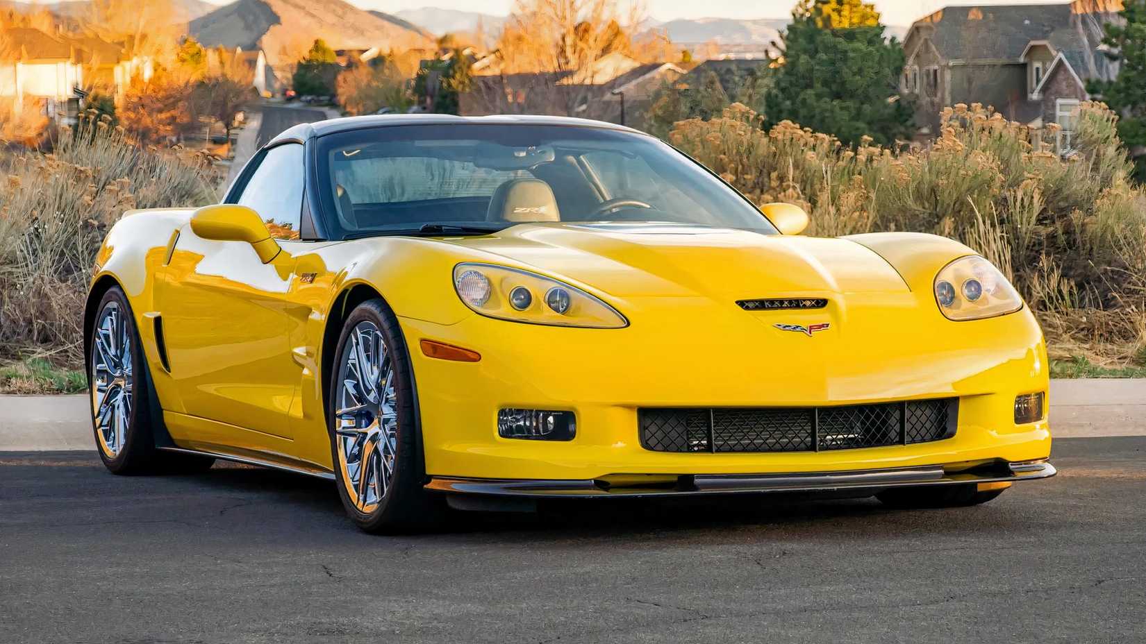 2012 Chevrolet Corvette ZR1 in yellow parked