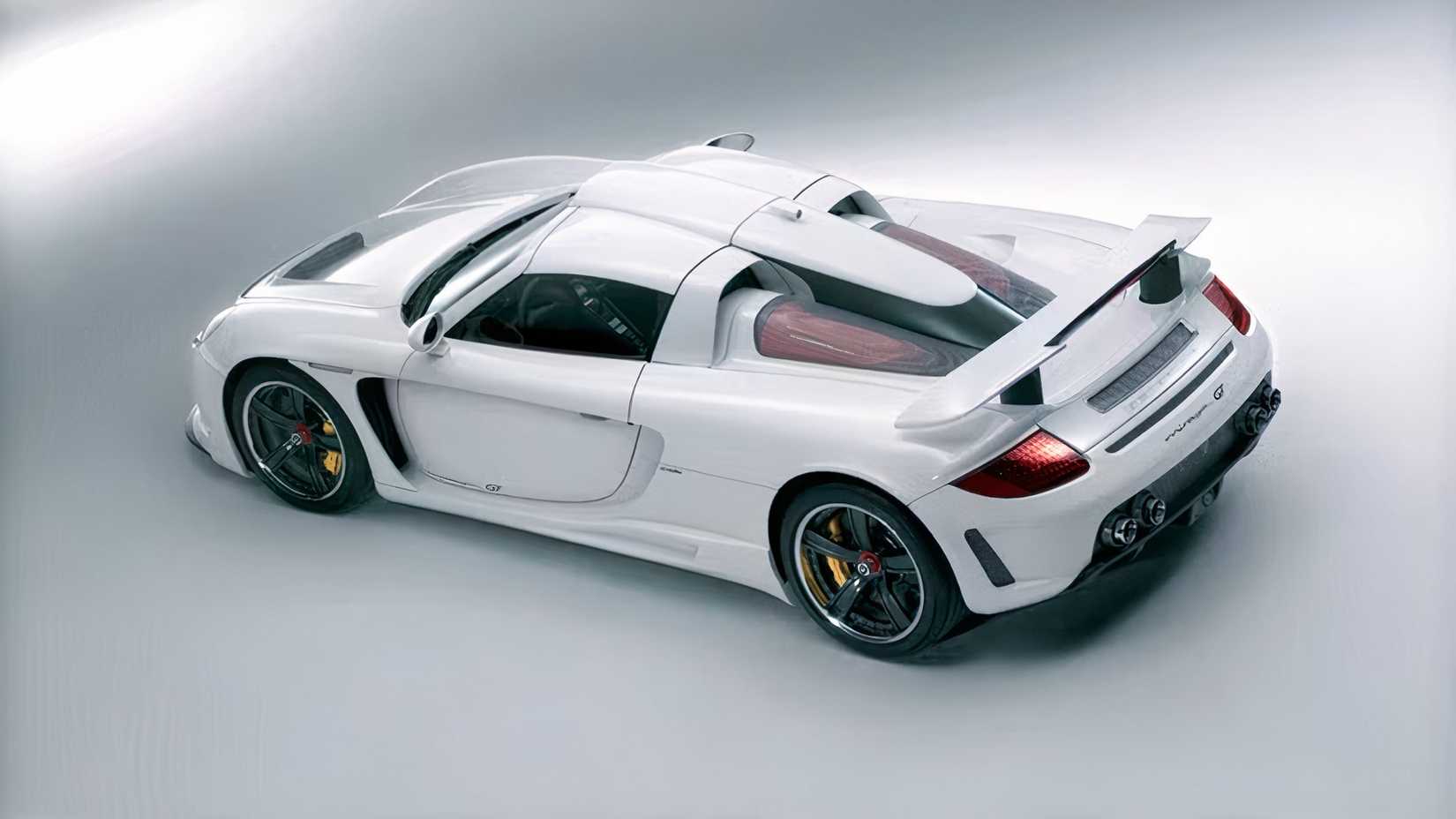 Gemballa Mirage GT in white rear 3/4