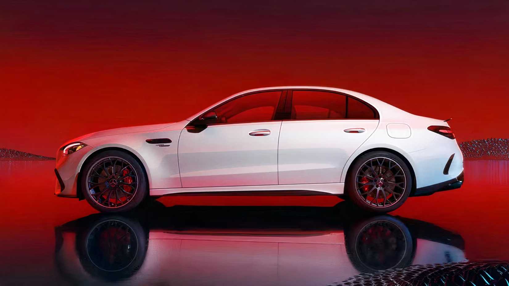 2026 Mercedes-AMG C43 in white profile