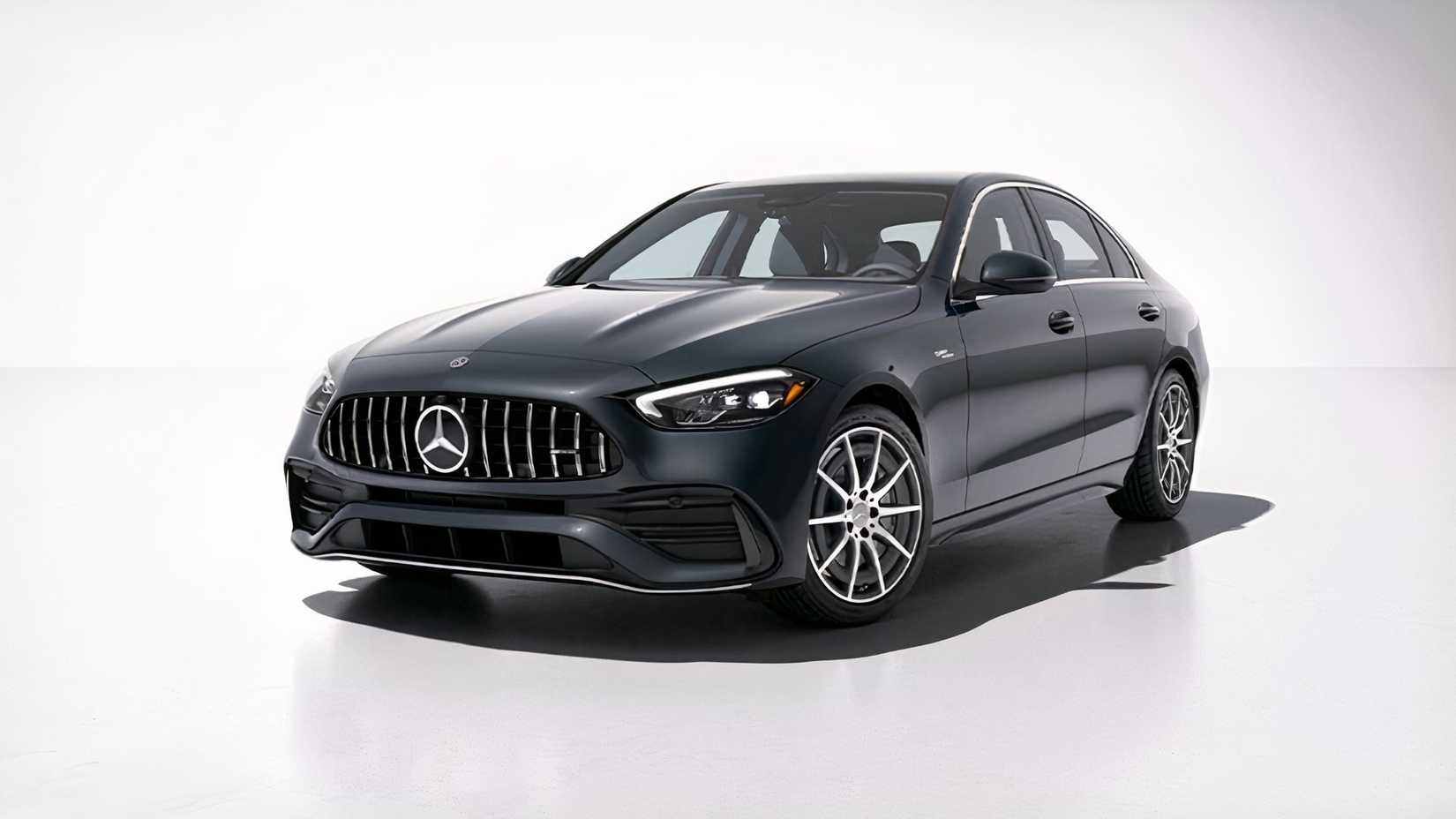 2026 Mercedes-AMG C43 in black front 3/4