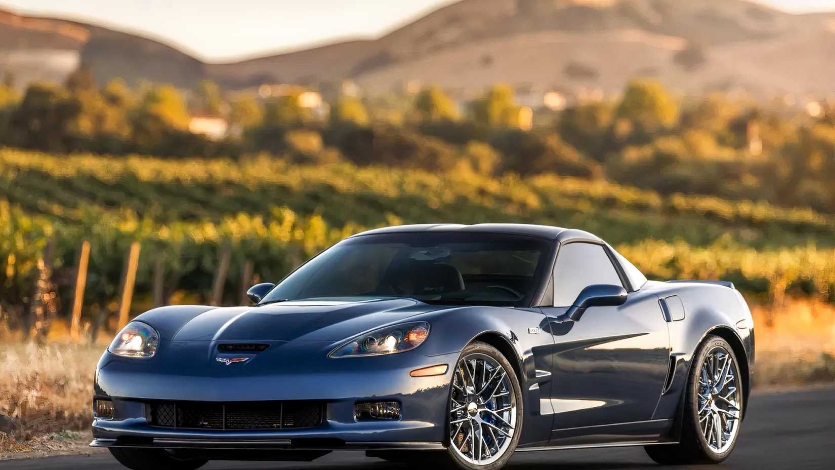 2011 Chevrolet Corvette ZR1 in blue front 3/4