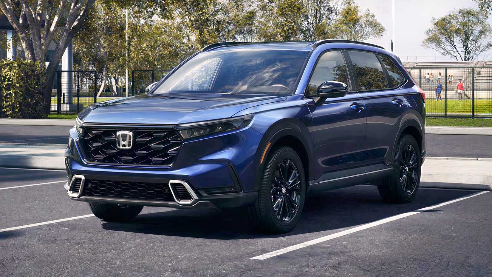 2026 Honda CR-V Sport Touring Hybrid front 3/4 shot parked on lot