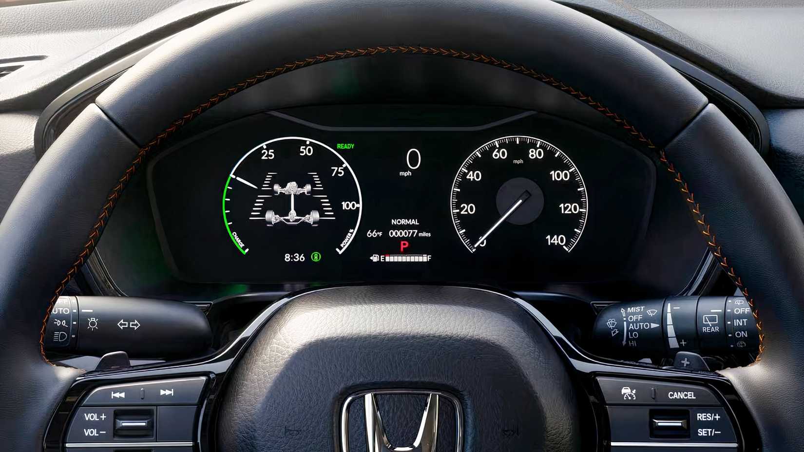 2026 Honda CR-V Sport Touring Hybrid interior shot showing instrument cluster