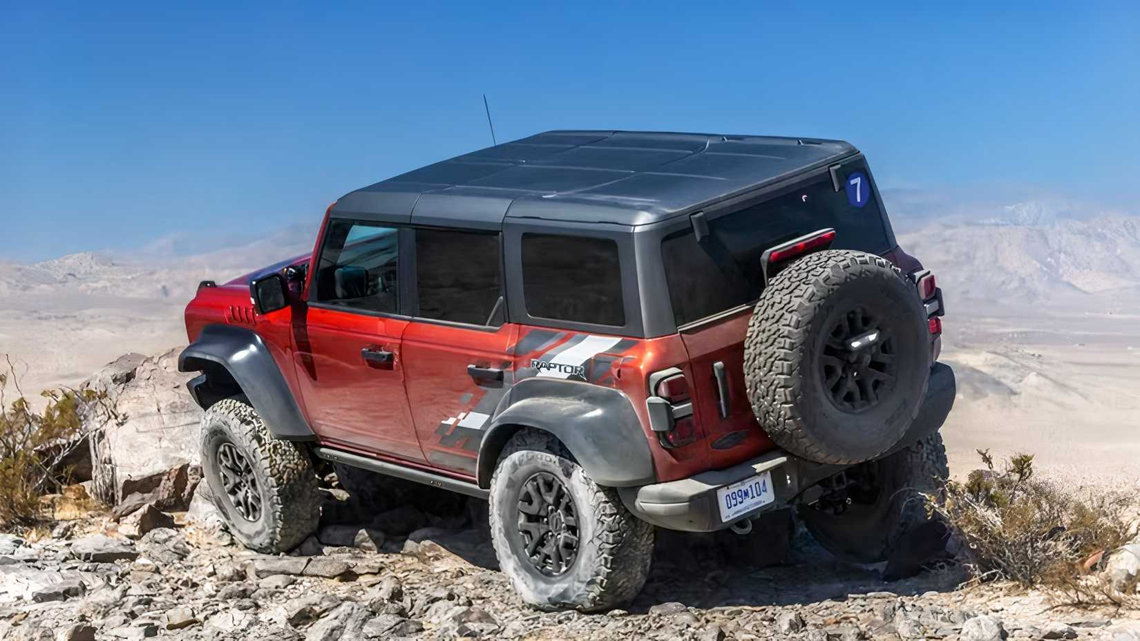 2026 Ford Bronco Raptor rear 3/4 action