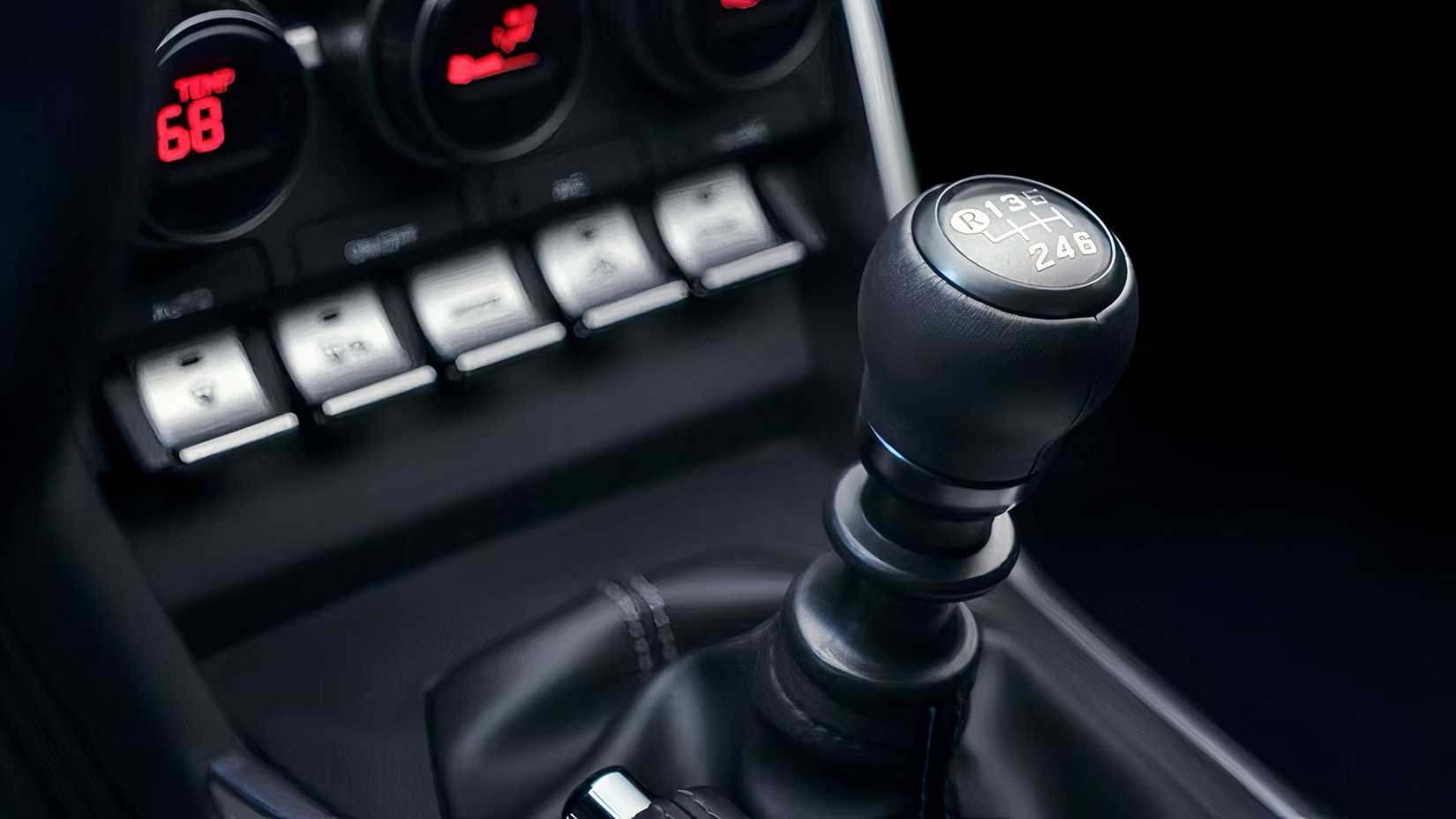 Close-up shot of 2026 Toyota GR86 manual shifter