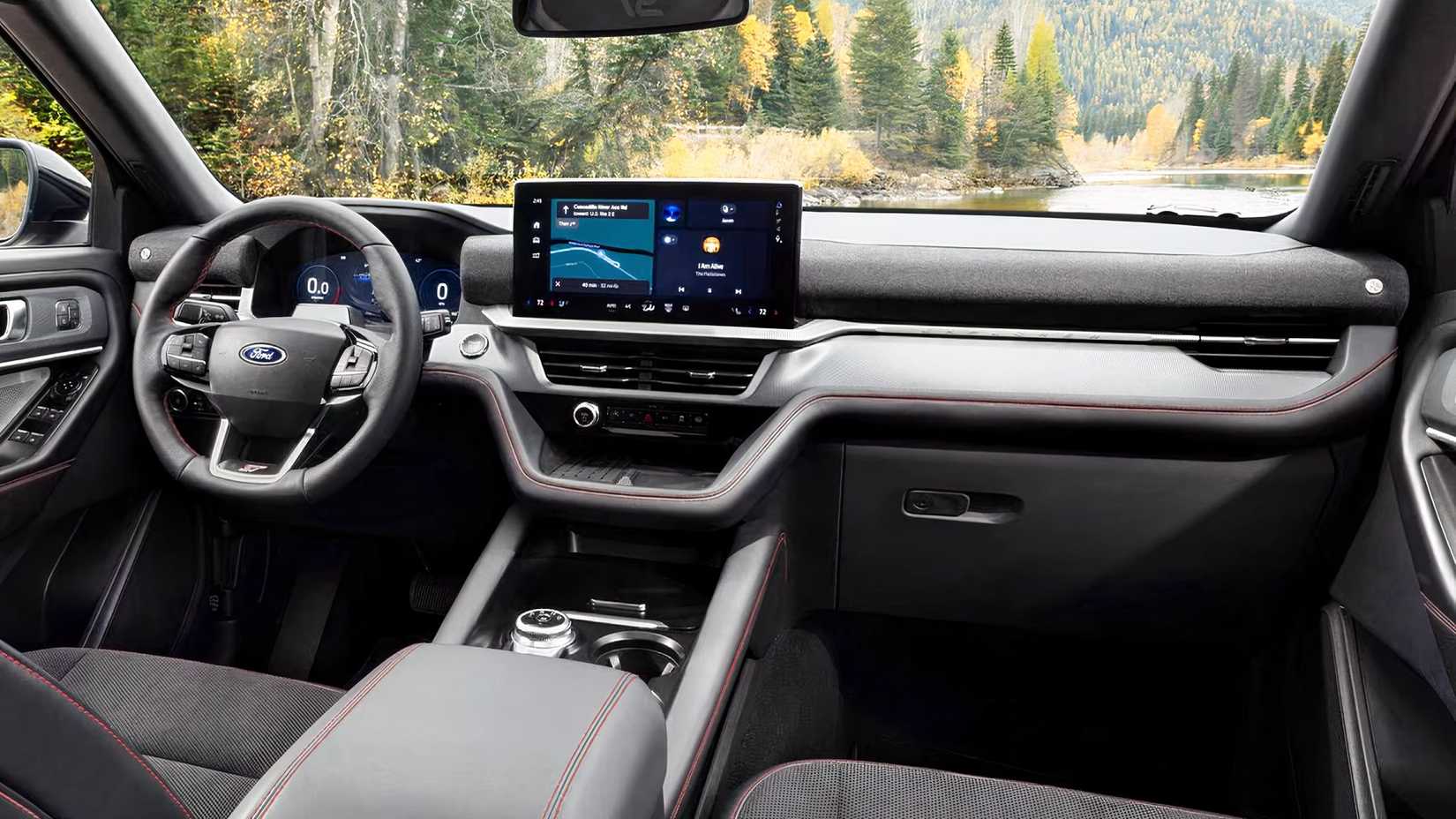 2026 Ford Explorer ST interior showing front cabin