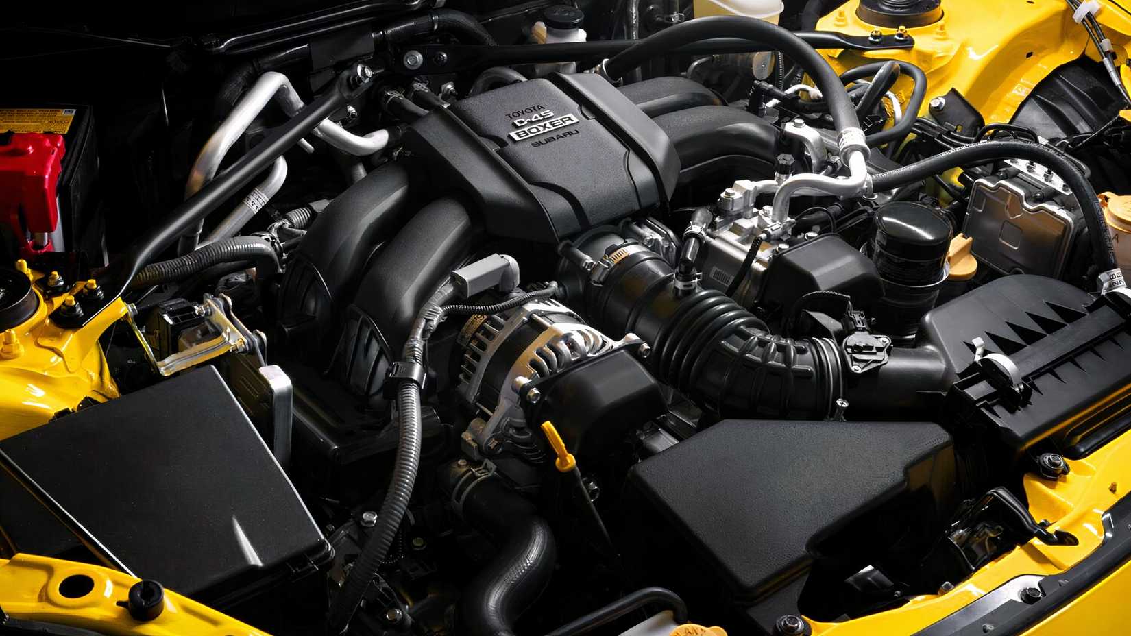 2026 Toyota GR86 engine bay showing boxer engine