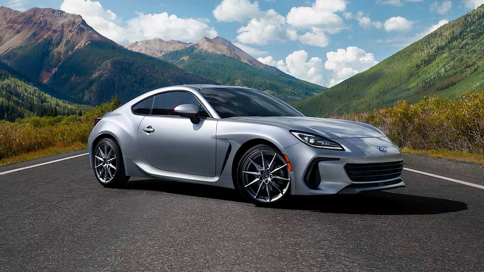 2026 Subaru BRZ front 3/4 shot parked on the road