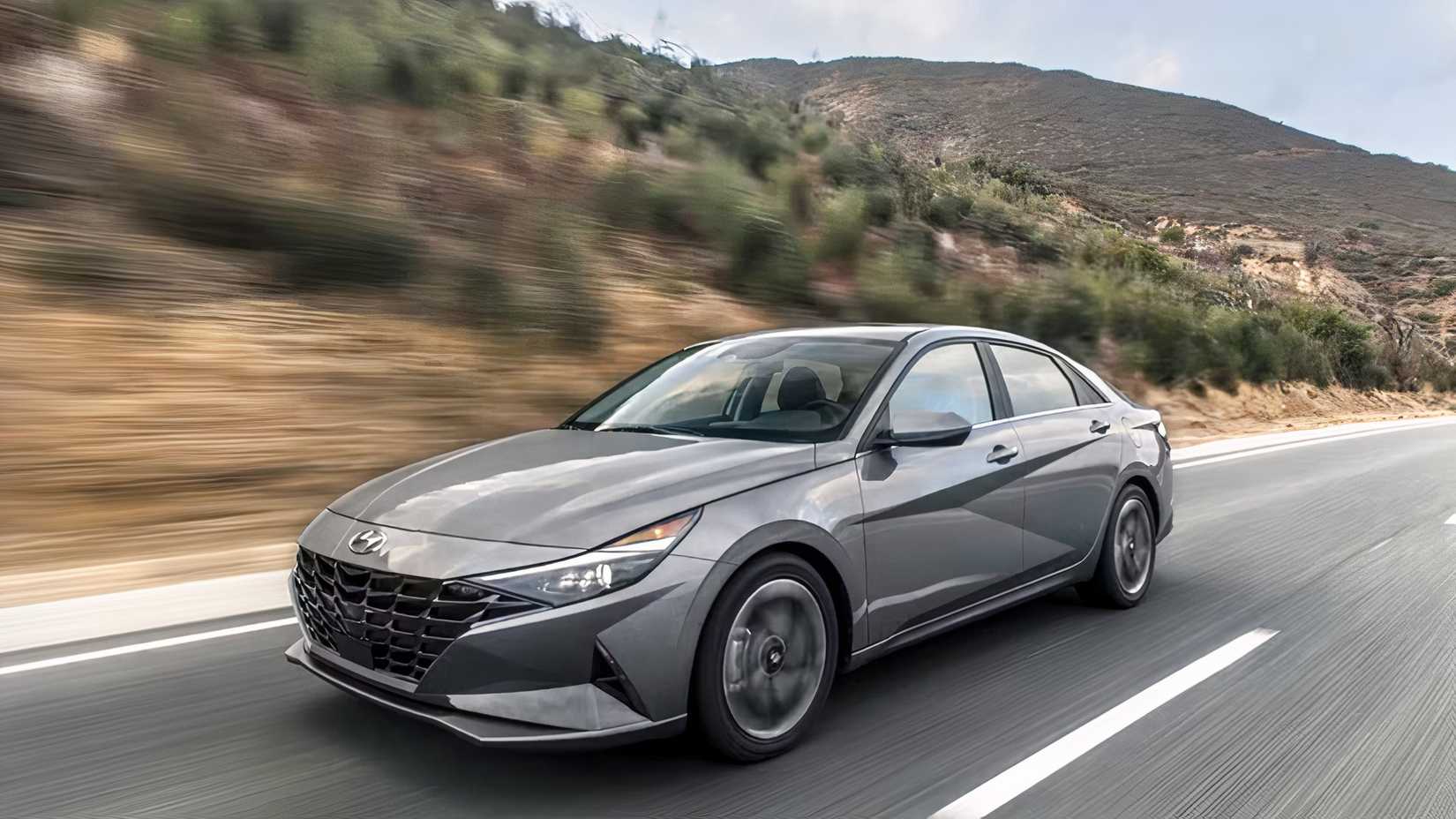 2020 Hyundai Sonata Hybrid in gray front 3/4