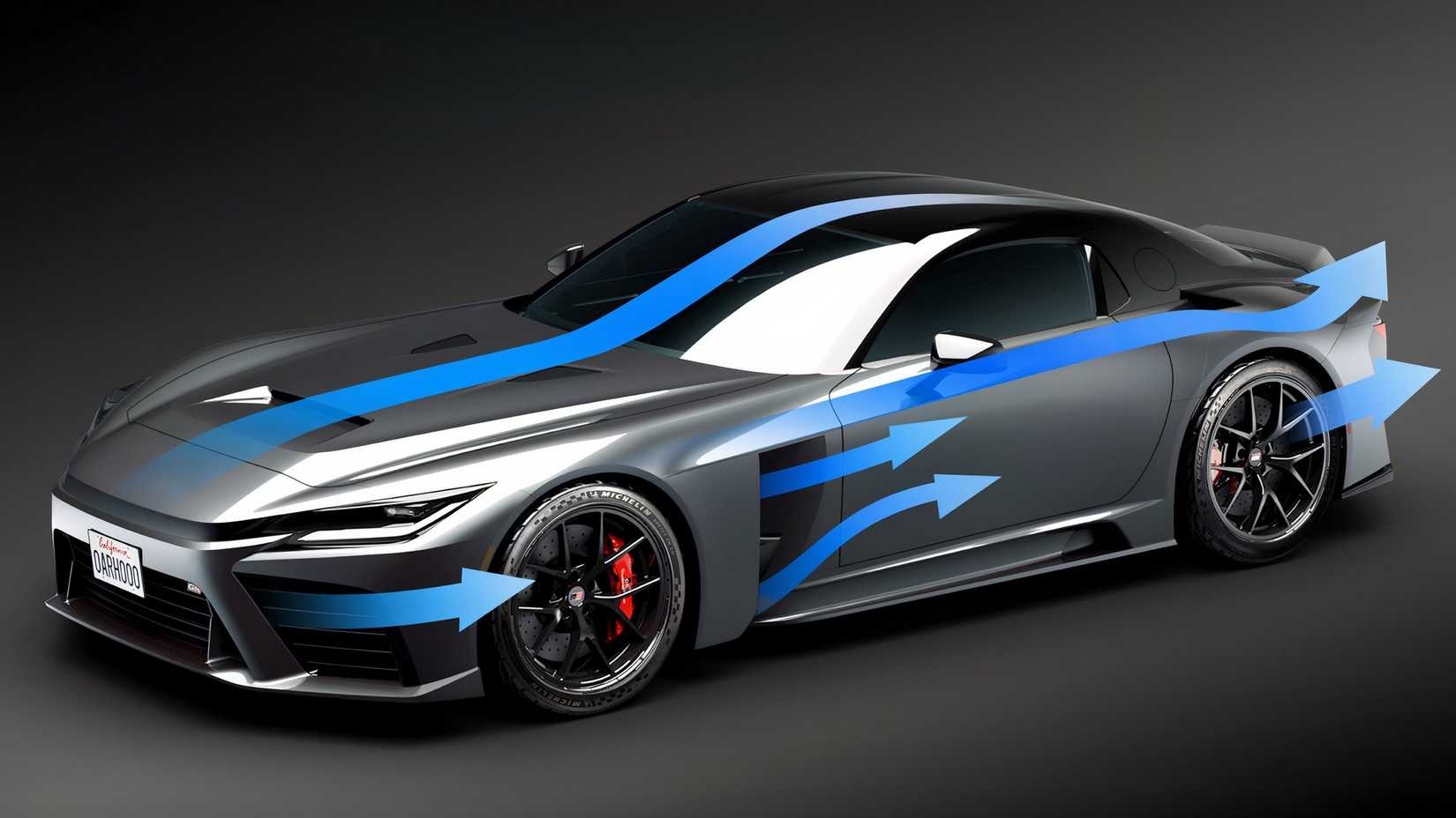 Toyota GR GT side shot detailing the Aerodynamics
