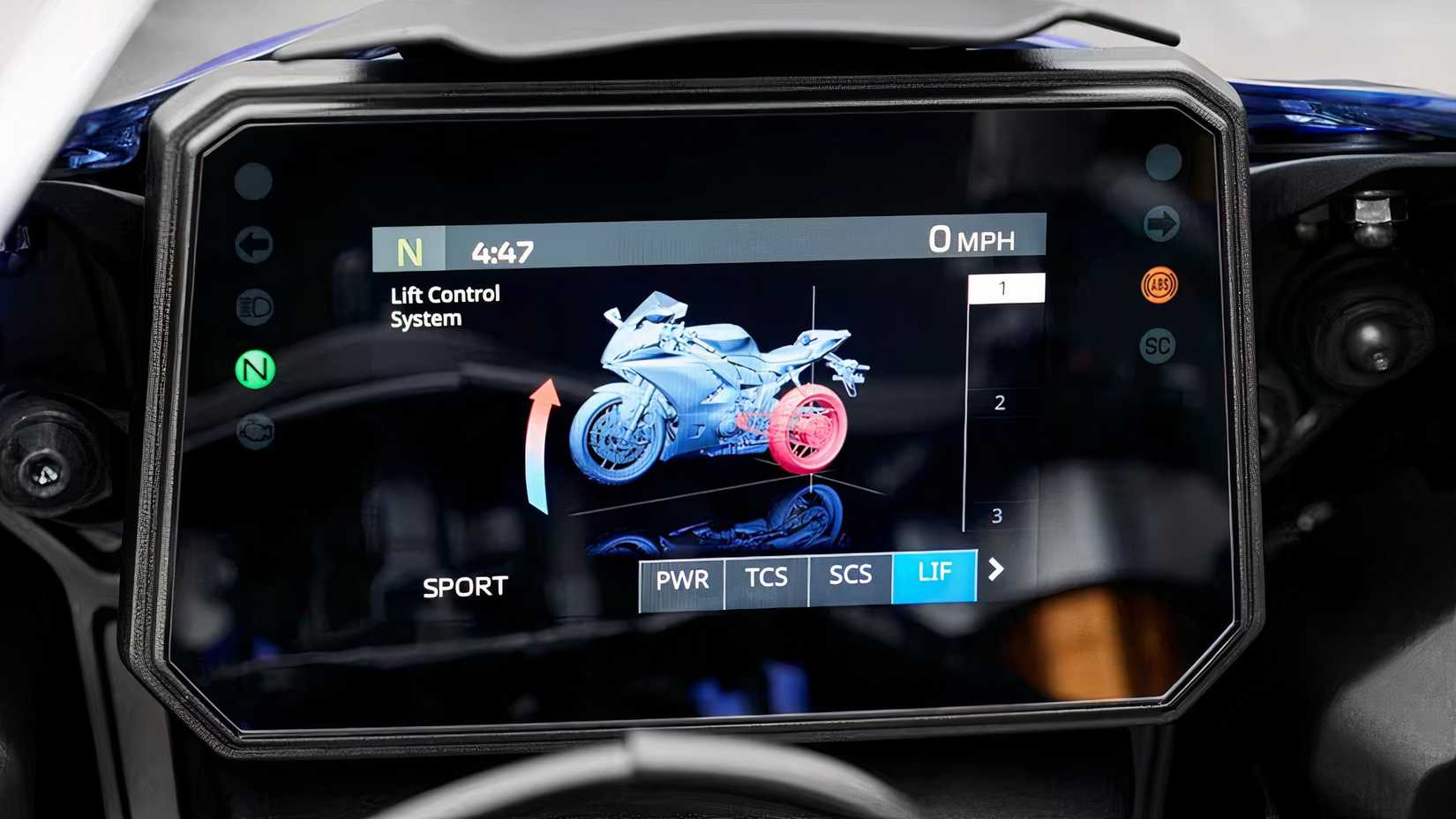 Tela TFT Yamaha YZF-R7