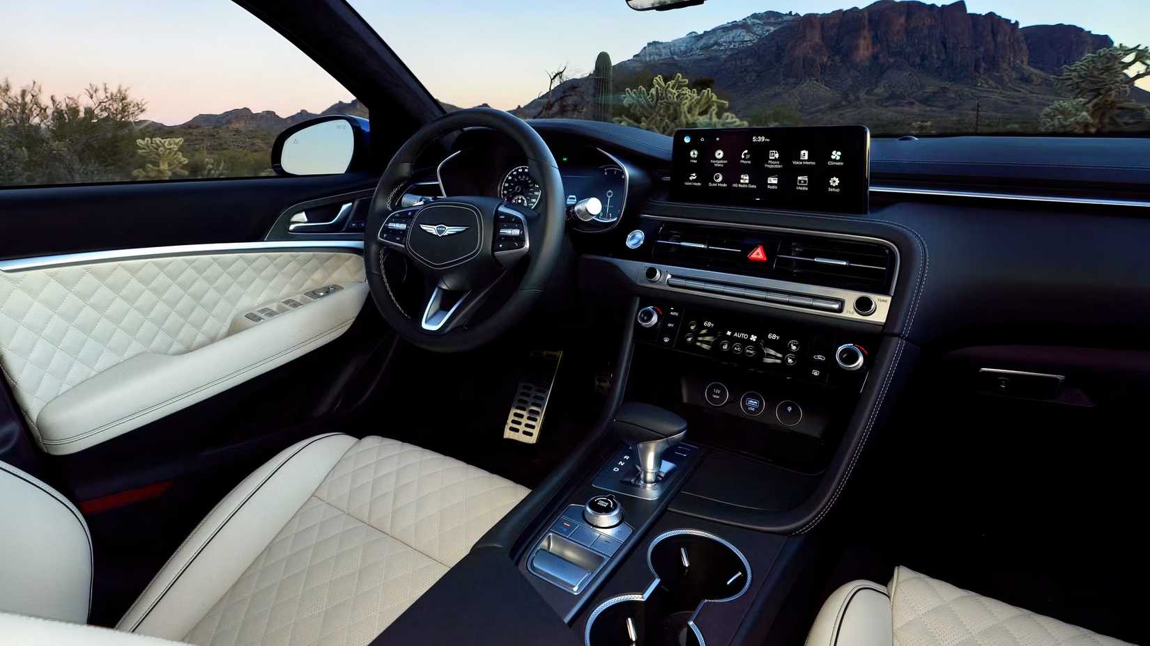 2026 Genesis G70 interior shot showing Dashboard