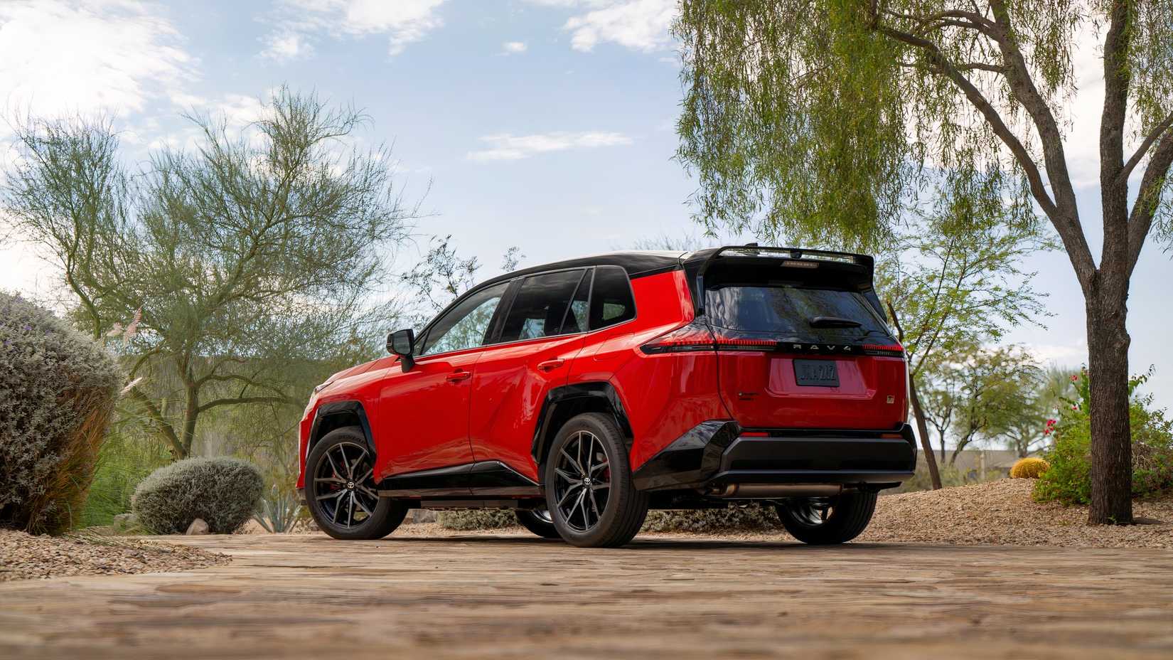 2026 Toyota RAV4 PHEV GR Sport Rear 3/4 shot parked