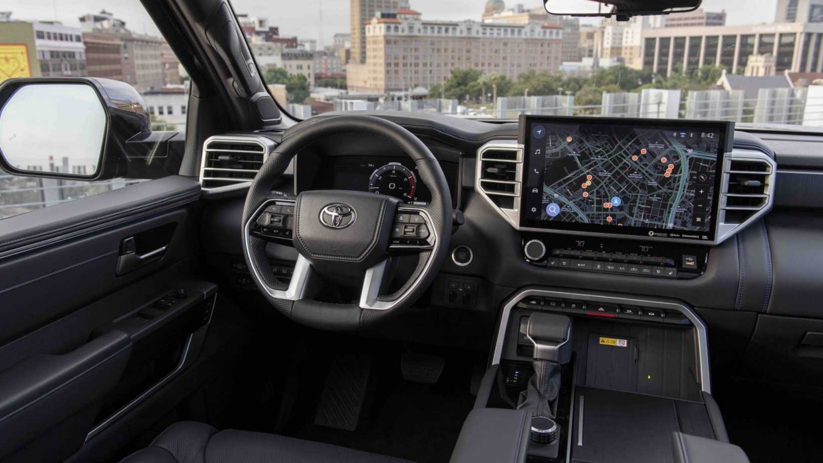2026 Toyota Tundra Platinum interior shot showing dash